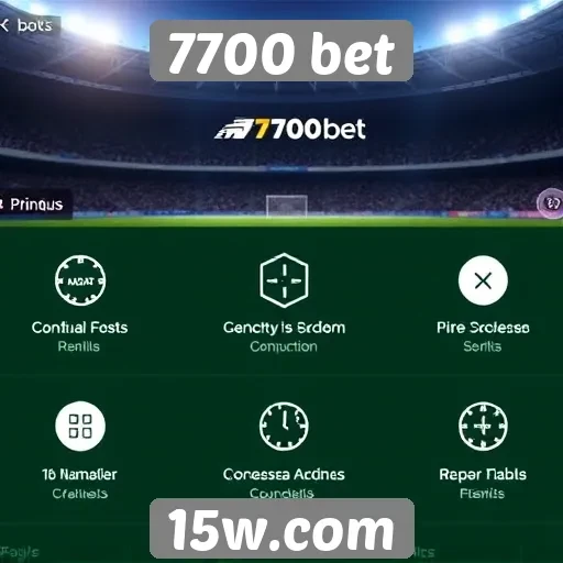 Visão geral das funcionalidades do site 7700 bet